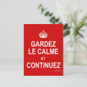 GARDEZ LE CALME ET CONTINUEZ BRIEFKAART (Staand voorkant)