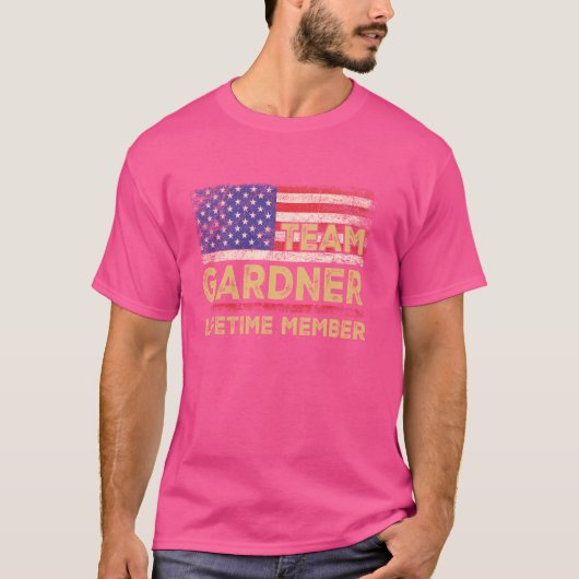Gardner Achternaam Shirt Team Gardner Levenslang L (Voorkant)