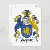 Gardner Family Crest Briefkaart (Voorkant / Achterkant)