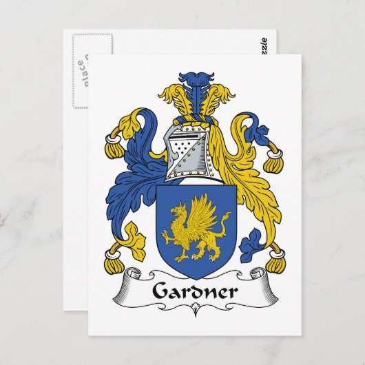 Gardner Family Crest Briefkaart (Voorkant / Achterkant)