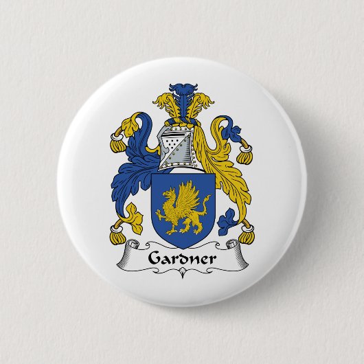 Gardner Family Crest Ronde Button 5,7 Cm (Voorkant)