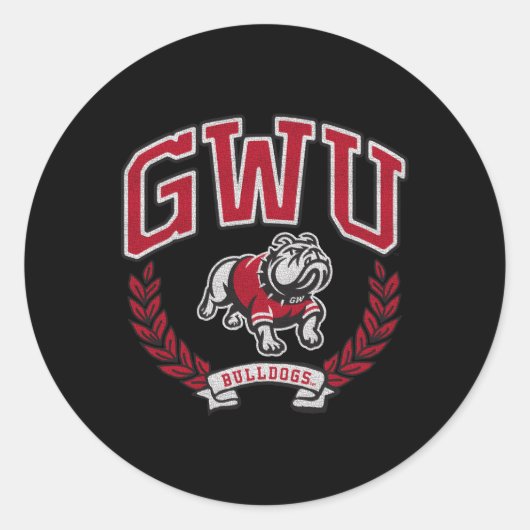 Gardner-Webb Running' Bulldogs Overwinning Ronde Sticker (Voorkant)