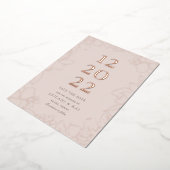 Gardnia Floral Dusty Pink Save the Date Folie Uitnodiging (Gedraaid)