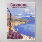 Gardone Italy Vintage Travel Poster (Voorkant)