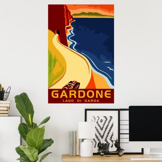 Gardone Lake Garda Poster (Thuiskantoor)