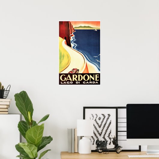 GARDONE RIVIERA Lago di Garda  Italië Reis Poster (Thuiskantoor)