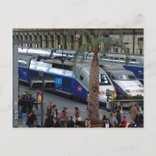 Gare de Lyon. Parijs, Frankrijk Briefkaart (Voorkant)