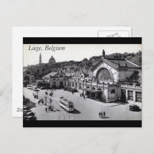 Gare des Guillemins, Liege Belgium  Briefkaart (Voorkant / Achterkant)