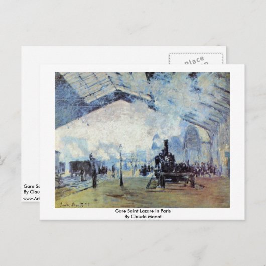 Gare Saint Lazare in Parijs door Claude Monet Briefkaart (Voorkant / Achterkant)