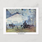 Gare Saint Lazare in Parijs door Claude Monet Briefkaart (Voorkant)