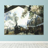 Gare St. Lazare Canvas Afdruk (Insitu (Houten vloer))