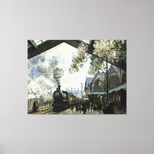 Gare St. Lazare Canvas Afdruk (Voorkant)