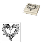 Garen Bal Hart Rubberstempel (Gestempeld)