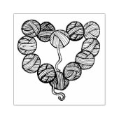 Garen Bal Hart Rubberstempel (Afrduk)