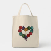Garen Bal Hart Tote Bag (Achterkant)