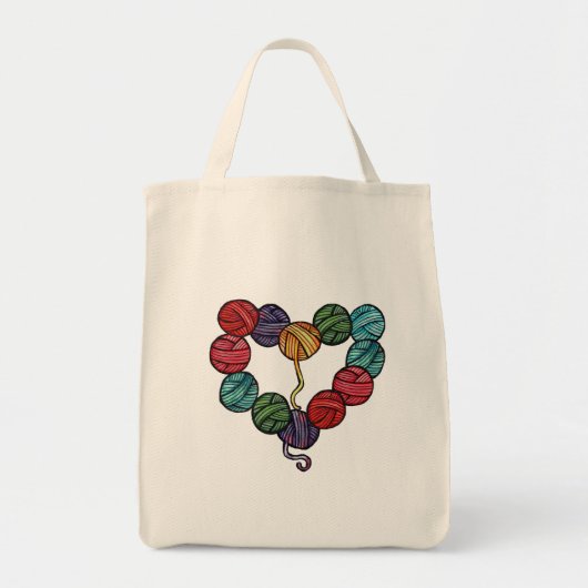Garen Bal Hart Tote Bag (Voorkant)