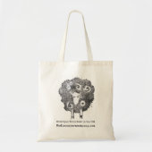 Garen | Brei Projecttas Zwarte Schaap Tote Bag (Voorkant)