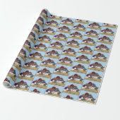 garen breien grappige kat cadeaupapier (Uitgerold)