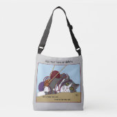 garen breien grappige kat crossbody tas (Voorkant)
