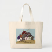 garen breien grappige kat grote tote bag (Voorkant)