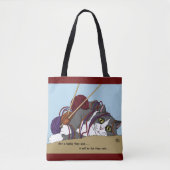 garen breien grappige kat tote bag (Voorkant)