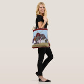 garen breien grappige kat tote bag (Op model)