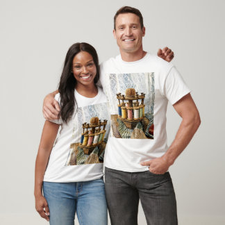 Garen Carousel Met Kanten Gordijnen T-shirt