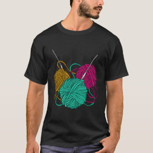 Garen Cross Haak Haak Naald Haak Liefde T-shirt