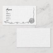 garen, draad en naaldgrafische kaart visitekaartje (Voorkant / Achterkant)