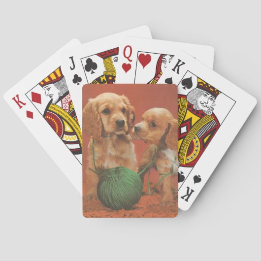 Garen en genegenheid, Cocker Spaniels bij Play Pokerkaarten (Achterkant)