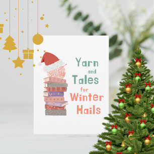Garen en verhalen voor winter heil groet Kerstmis Briefkaart