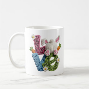 Garen Haak Easter Liefde Cute Handgemaakt Esthetis Koffiemok