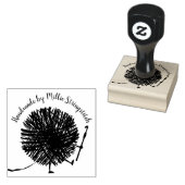 Garen haak haak handgemaakt met liefde rubberen st rubberstempel (Gestempeld)