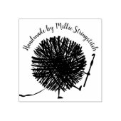 Garen haak haak handgemaakt met liefde rubberen st rubberstempel (Afrduk)