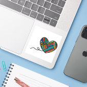 Garen Hart Kiss Cut Custom Vinyl Sticker (Laptop met iPhone)