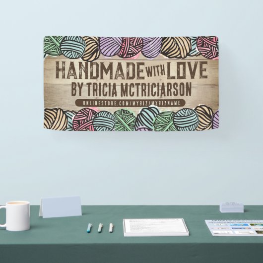 Garen homespun breien haak ambacht show cabine spandoek (Beurs)