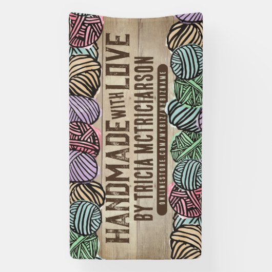 Garen homespun breien haak ambacht show cabine spandoek (Verticaal)