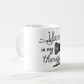 Garen is het ontwerp van mijn therapiecentrum koffiemok (Voorkant links)