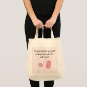 “Garen is Zelfzorg” Tote Bag met Aangepaste Naam (Voorkant (product))