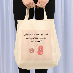 “Garen is Zelfzorg” Tote Bag met Aangepaste Naam
