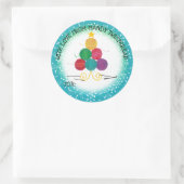 Garen Kerstboom haak haken ambachten Ronde Sticker (Tas)