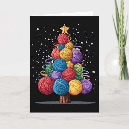 Garen Kerstboom Kaart (Voorkant)