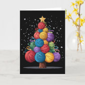 Garen Kerstboom Kaart (Gele Bloem)