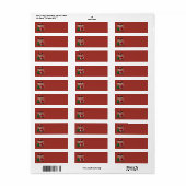 Garen Rudolph Adreslabels Etiket (Full Sheet)