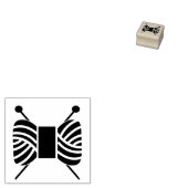 Garen Skein ambachten + breinaalden Rubberstempel (Gestempeld)