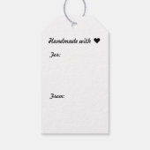 Garen Skein Handgemaakte Ambachten Cadeaulabel (Achterkant)