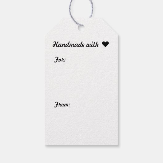 Garen Skein Handgemaakte Ambachten Cadeaulabel (Achterkant)