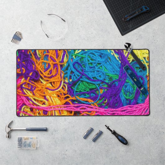 Garen Tangles Kleurrijke Haak en Breien Gift Bureaumat (Werkstation)