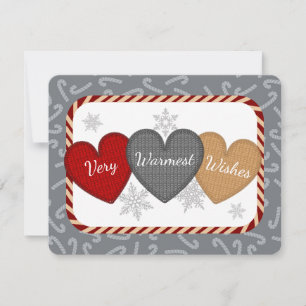 Garen trui hartjes breien haakwerk Kerstmis Feestdagenkaart