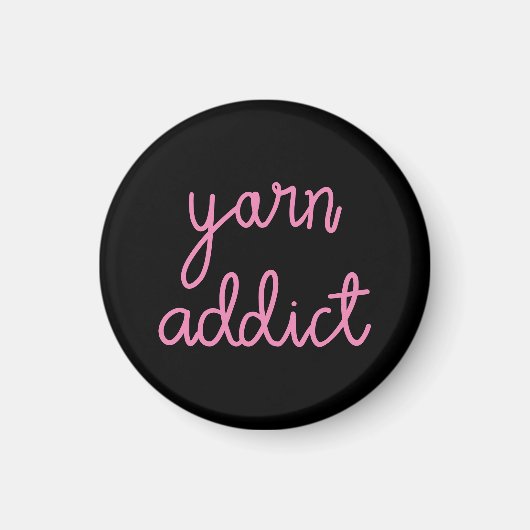 Garen Verslaafde Typografie Magneet (Voorkant)